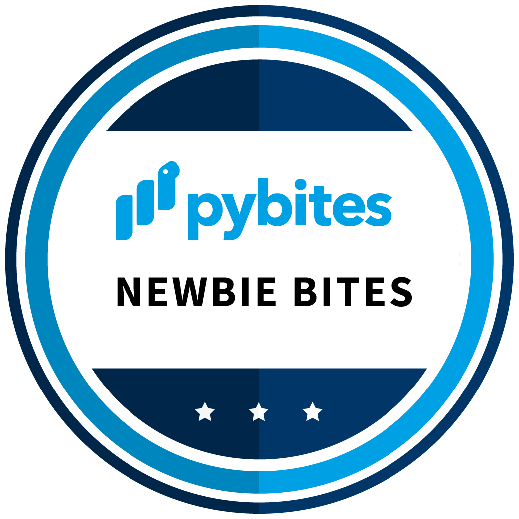 Newbie Bites badge